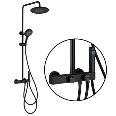 Matte Black Rainfall Shower System with High Pressure 10 Inch Shower Head