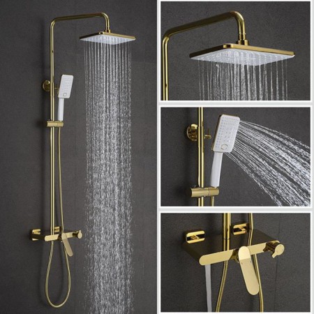 Bathroom Exposed Shower Faucet Brass Shower Faucet Set