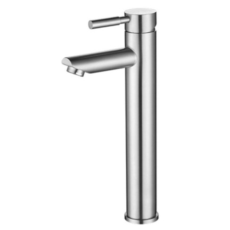 Single Handle Modern Bathroom Sink Faucet in Stainless Steel