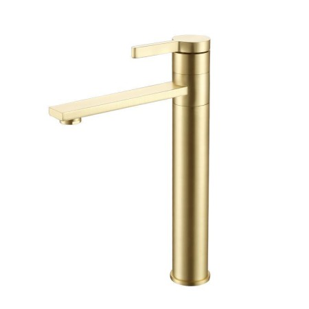 Bathroom Sink Faucet Basin Tap Mixer in Brushed Gold Brass with 360 Rotatable Spout