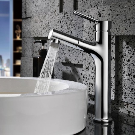 Optional Chrome / Black Pull-out Basin Faucet (Tall)