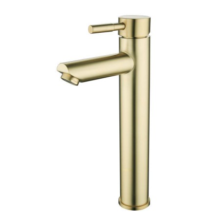 Bathroom Mixer Tap Staineless Steel Basin Faucet in Brushed Gold