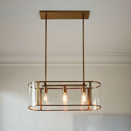 Living Room Kitchen 3 Light Modern Acrylic Pendant Lamp Iron Ceiling Light
