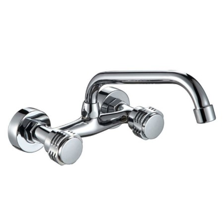 Wall Mount Kitchen Faucet in Modern Chrome