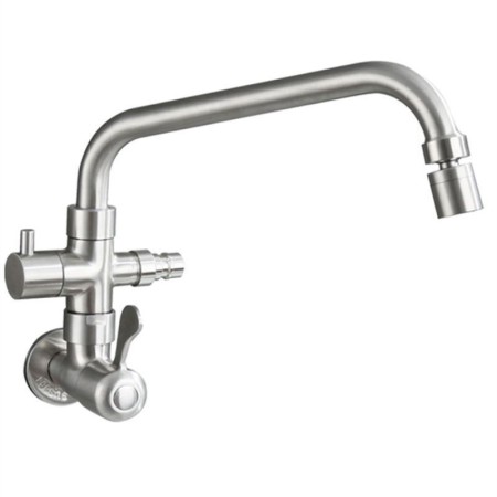 Cold Only Stainless Steel Kitchen Faucet Swivel Kitchen Tap with Washer Interface