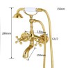 Wall Mounted Gold Hand Shower and Tub Filler