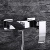 Modern Bathroom Shower Faucet with Wall Mounted Tub Filler Faucet and Single Handle