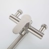 Bathtub Faucet in Brushed Stainless Steel with Wall Mounted Supercharged Handheld Shower