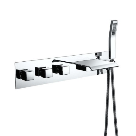 Chrome/Black/Nickel Brushed Wall Mount Bathtub Faucet Waterfall Bathtub Tap With Handshower