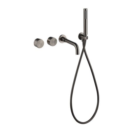 Modern Brass Tub Shower Faucet Set Wall Mounted Bathtub Faucet With Hand Shower