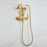 Telephone Type Hot Cold Mixer Tap Wall Mounted Brass Shower & Tub Faucet Spout