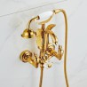 Telephone Type Hot Cold Mixer Tap Wall Mounted Brass Shower & Tub Faucet Spout