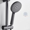 Supercharged Handheld Shower in Black Stainless Steel Bathtub Faucet