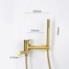 Wall Mounted Bathtub Faucet Tub Filler with Hand Shower