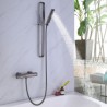 Wall Mounted Tub Faucet With Hand Shower Bathroom Tub Filler Single Handle