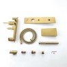 Wall Mounted Waterfall Bath Shower System with Brushed Gold Bathtub Faucet