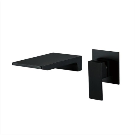 Waterfall Wall Mounted Basin Mixer Tap Bathroom Countertop Faucet (Embedded Box Included)