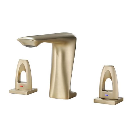 Bathroom Split Basin Faucet Deck Mounted Mixer Tap Available in Brushed Gold/Gun Grey
