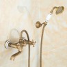 Wall Mount Handheld Shower Faucet with Oblate Spout Antique Shower Faucet