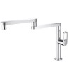 Pot Filler Faucet Rotatable Kitchen Tap Chrome/Nickel Brushed/Black Water Flow Switchable Tap