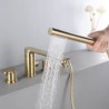 2 Handle Bathtub Faucet Set Black/Gold Black Bath and Shower Mixer Tap