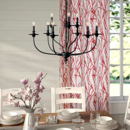 Elegant Creative Light Warmth Lighting Dining Room Light Classical Farmhouse Candle Chandelier