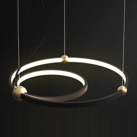 2 Rings LED Circle Pendant Light Fixture
