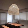 Rattan Hanging Light For Kitchen Farmhouse Hand-Woven Pendant Light
