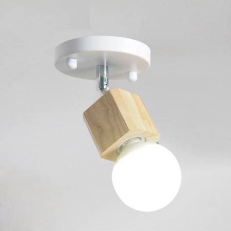 Modern White Aisle Ceiling Light with Mini Spotlight (Single Light)