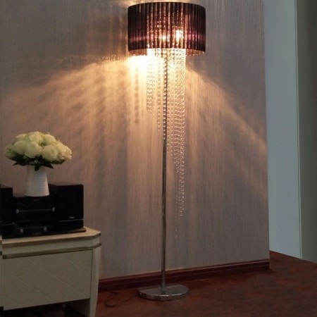 Crystal Raindrop Floor Lamp for Living Room