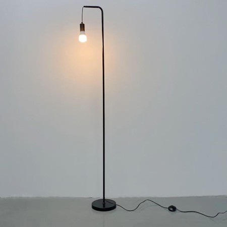 Metal Standing Tall Lamp With Foot Switch E26 Socket 70.87" Industrial Floor Lamp