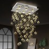 For Living Room, Modern Crystal Chandelier Flush Mount Ceiling Light
