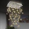 For Living Room, Modern Crystal Chandelier Flush Mount Ceiling Light
