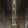 Modern Crystal Flush Mount Ceiling Light Fixtures For Entryway Corridor Luxury Large Chandelier