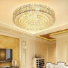LED Flush Mount Round Crystal Ceiling Light Living Room Lobby European Style