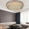 Round LED Flush Mounted Bedroom Dining Room Modern LED Crystal Chandelier
