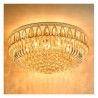 Living Room Lobby Modern Simple LED Flush Mounted Round Crystal Chandelier