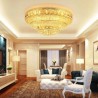 Round LED Light Bedroom Living Room Luxury LED Flush Mount Crystal Ceiling Light