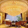European Round Flush Mounted Lighting Living Room Hotel Lobby Luxury LED Crystal Ceiling Light