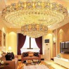Round LED Flush Mount Lighting Living Room Bedroom Modern Gold LED Crystal Ceiling Light
