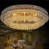 European Oval Light Living Room Lobby LED Flush Mount Crystal Ceiling Light