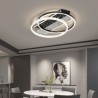 LED Flush Mount Ceiling Light With Two Ring Circles