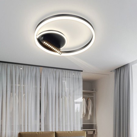 Black & White Acrylic Lamp Modern LED Ceiling Lighting Bedroom Living Room