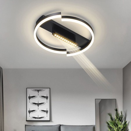 Simplicity Acrylic Surface Mount Panel Light Modern Led Ceiling Lamp Black White