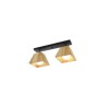 Nordic Four Prism Rotatable Ceiling Spotlight in Wood