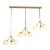 Bedroom Office Nordic Brass Pendant Light Creative Glass Ball Lighting