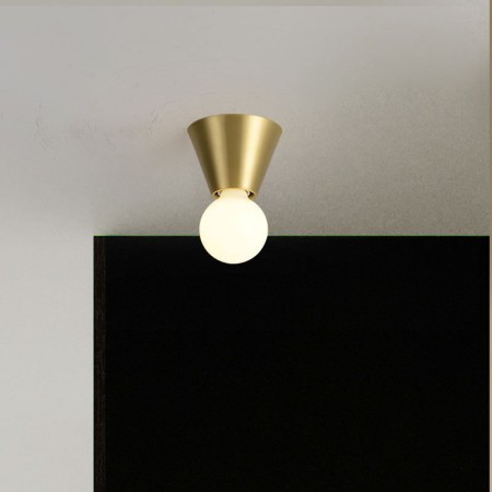 Living Room Aisle Nordic Brass Mini Flush Mount Ceiling Light