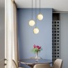 Glass Ball Light Fixture Bedroom Living Room Nordic Brass Pendant Light