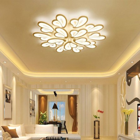 Living Room Dining Room Modern Simple LED Flush Mount Acrylic Petal Shape Ceiling Light