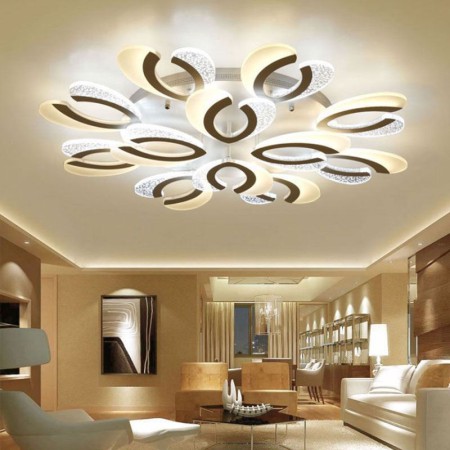 Living Room Study Modern Simple LED Flush Mount Acrylic Heart-Shape Ceiling Light